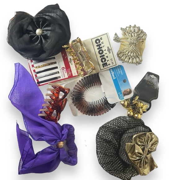Bundle of Vintage Hair Accessories Bows Barrettes main image 5